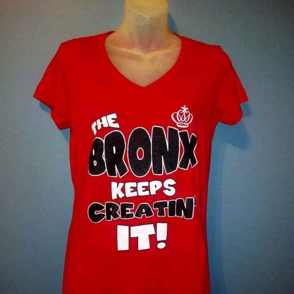 Women's Red V-Neck Next Level Apparel T-Shirt